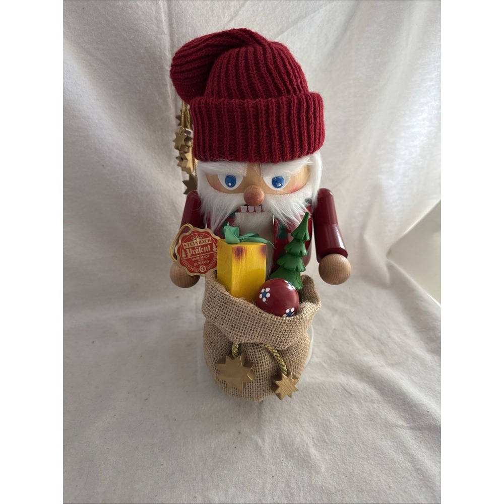 11" Steinbach German Colorful Santa Troll Nutcracker w/Bag of Gifts OriginalTags
